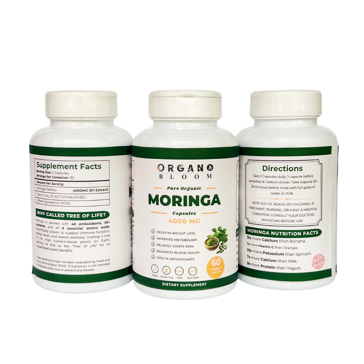 Organic Moringa Capsules – 60ct