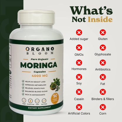 Organic Moringa Capsules – 90ct